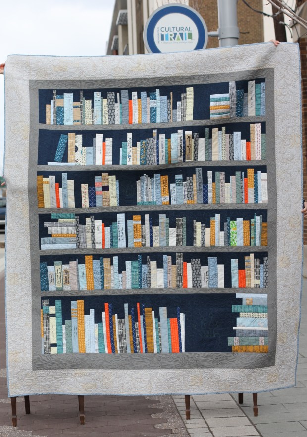 Indy Reads Bookshelf Quilt went to a good home.